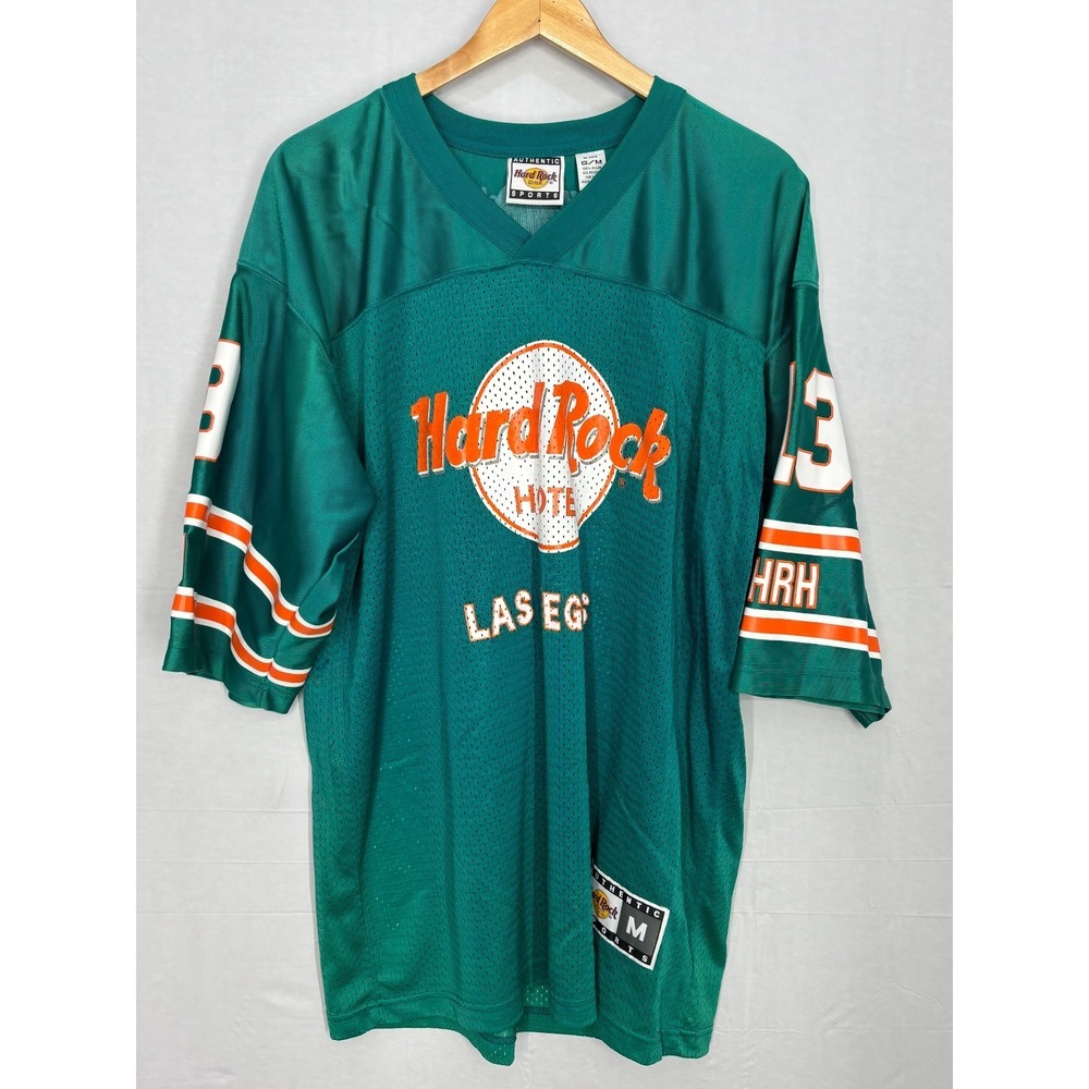Hard Rock Hotel Las Vegas Game Mesh T-Shirt Mens Green Short Sleeve S/M Vintage